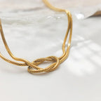 Asiya שרשרת קשר מצופה זהב 14K