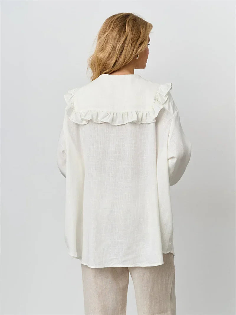 Monroe חולצה עם צווארון מלמלה