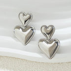 עגילים דגם לב