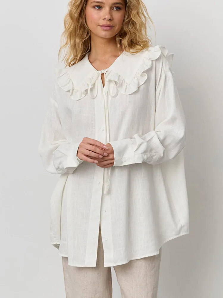 Monroe חולצה עם צווארון מלמלה