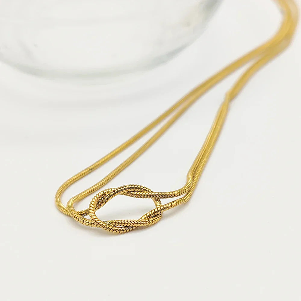Asiya שרשרת קשר מצופה זהב 14K